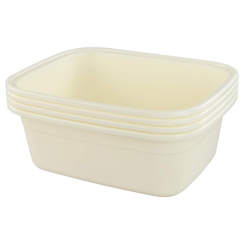 HOMMP 12 Quart Plastic Small Dishpan/Wash Basin, 4-Pack - Image 1